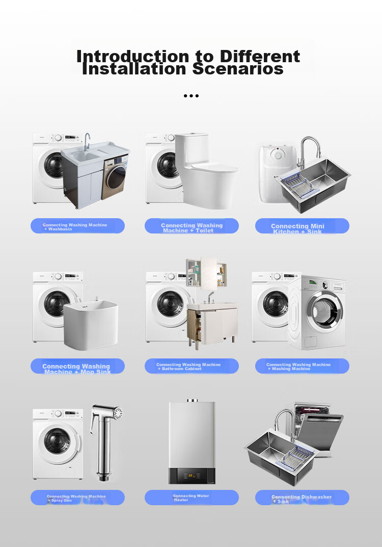 MEJUE One-In Three-Way Angle Valve for Washing Machine Faucet, Dual Outlet Independent Double Control, 1/2 Inch Brass Angle Valve Z-017282 17