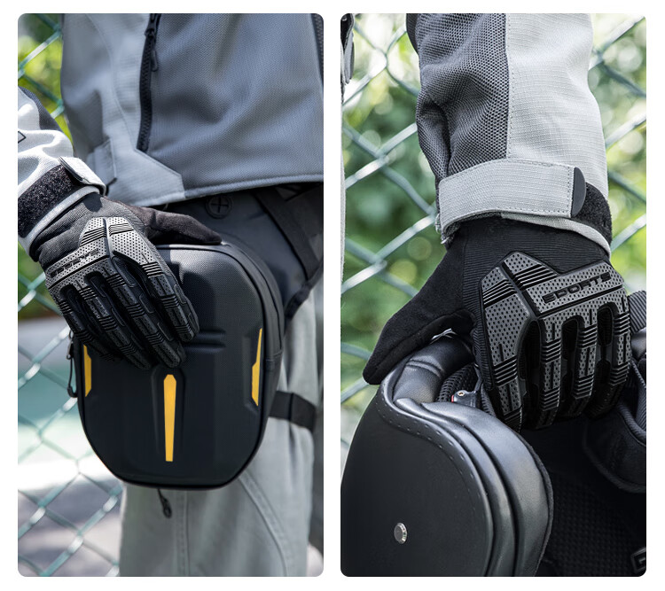 JD Jingzao Cycling Gloves Motorcycle Electric Vehicle Motorcycle Long Finger Men's Silicone Warm Autumn and Winter Thickened Anti-fall L Code 12
