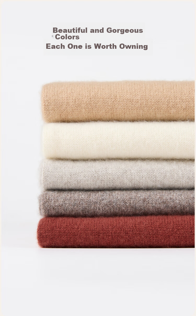 JIUMU 100% Cashmere Scarf for Women, Autumn And Winter Warm Neck Warmer, Gift for Women And Mothers, National Day And Birthday Present, Gift Box Set 10