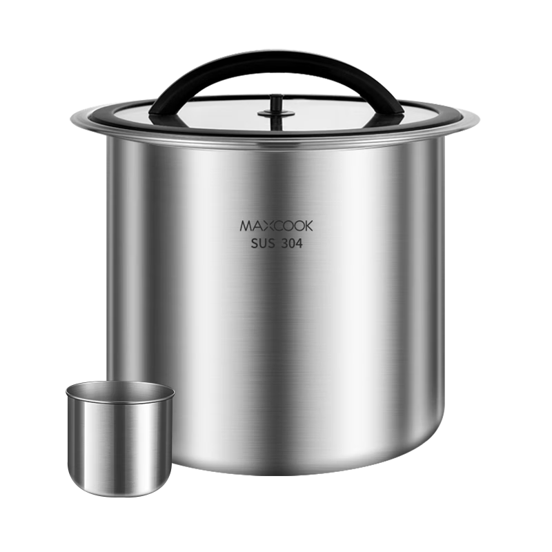 MAXCOOK Rice Storage Container, 304 Stainless Steel Grain Sealed Storage Bucket, Rice Container, 12.5KG MCX6001