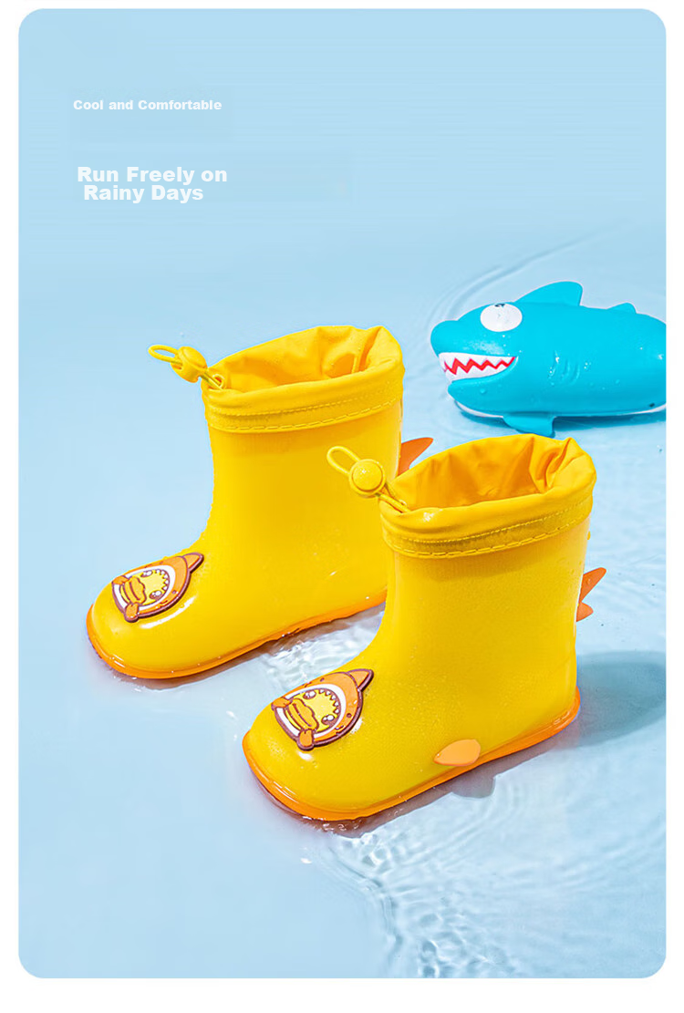 B.Duck Children's Soft-Soled All-Season Rain Boots, Cute Cartoon Design for Boys And Girls, Model 0902, Pink, Size 22 2