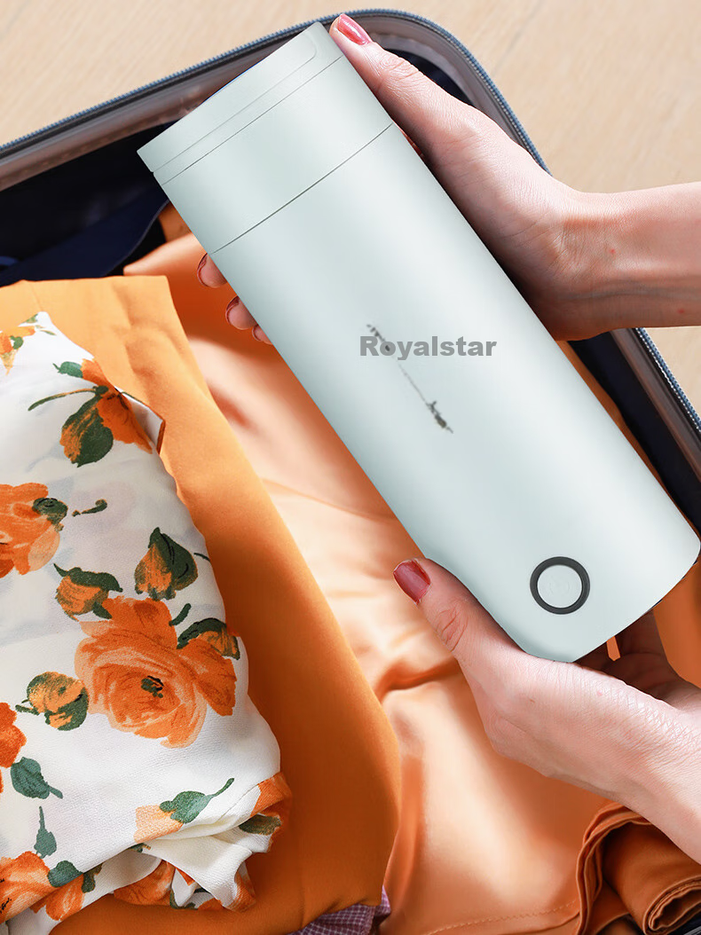 Royalstar Portable Electric Kettle Mini Travel Water Boiler Health-Preserving Kettle for Business Trips And Outdoor Activities Gift 304 Stainless Steel 350ml Mechanical Model RS-CP04B with Handle for Carrying 4