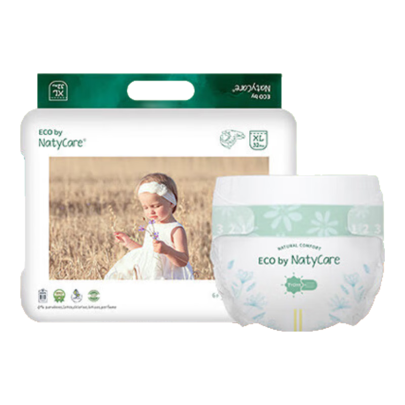 NatyCare Extra Large Size Diapers XL 32 Pieces (12-17kg), Angel Pro Baby Diapers, Ultra-Thin And Dry