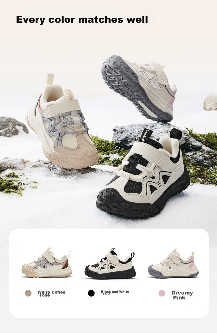 BALABALA Children's Shoes, Toddler Walking Shoes for Boys And Girls, Autumn And Winter Outdoor Steady Walking Fleece-Lined Non-Slip Footwear for Babies 10