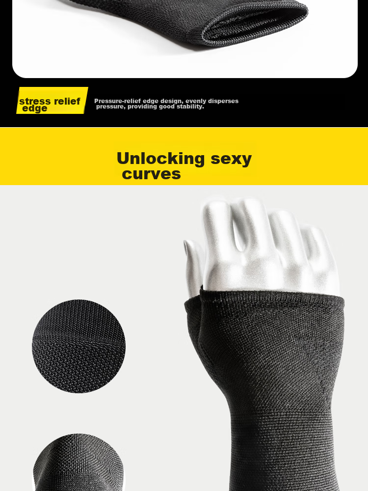 D&M Men's Compression Wrist And Palm Guards, Fingerless Gloves for Dumbbell, Pull-Up Bar, And Equipment Training, Imported from Japan, One Pair 9
