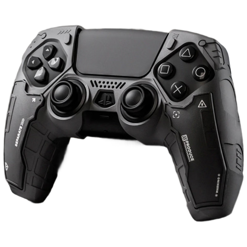 Jixiang PS5 Controller Protective Case, Tactical Reconnaissance Team Controller Cover Silicone Shell with Joystick Cap Anti-Slip Sweat-Absorbing Protective Controller Monster Hunter Wilderness Game Controller Cover Protective Case