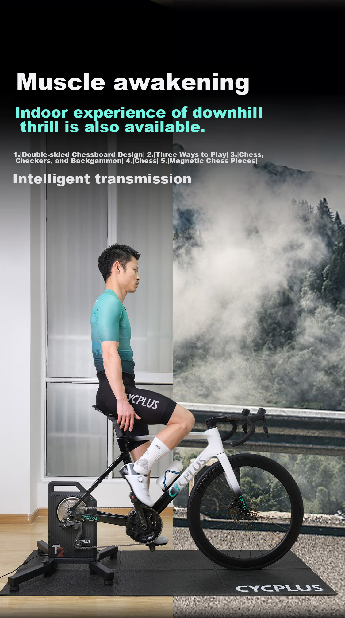 CYCPLUS Fitness [National Team Edition] T2 Intelligent Direct-Drive Cycling Trainer, Indoor Road Bike Power Training Stand, Practice Statio 13