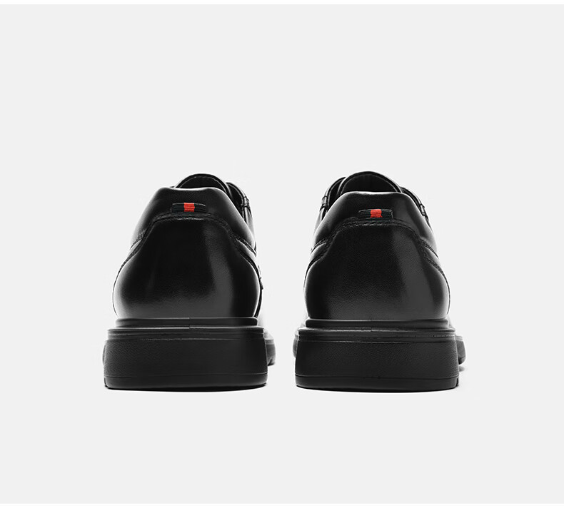 HLA Leather Shoes, Men's Formal Dress Shoes, Business Heightening Derby Shoes HAAPXM1EBH081, Black Heightening, Size 39 36