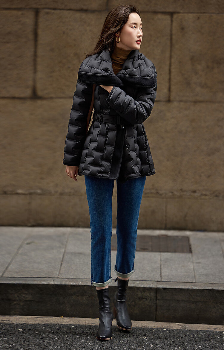 Dme [Black Pearl Edition Slim Waist] Winter Lightweight High Warmth 90% Duck Down Elastic Waistband Short Women's down Jacket 8