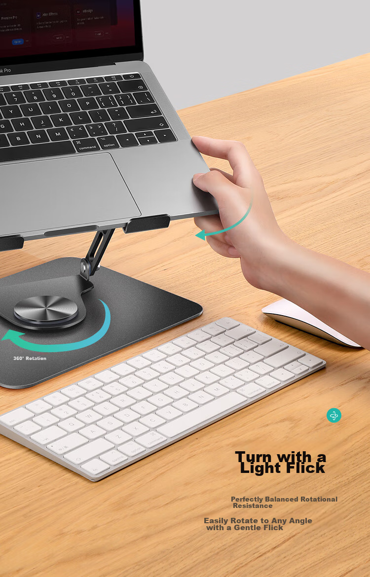 Luwei Adjustable Laptop Stand, Handheld Computer Base, Standing Desk Creative Desktop Suspended Bracket, Suitable for Mac, Lenovo, Huawei, Apple Lifting Stand 3