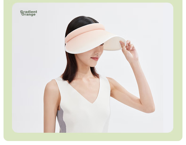 VVC Sun Protection Hat for Women, Sun Visor, UV-Resistant Wide-Brimmed Bucket Hat, Gradient Gray 30