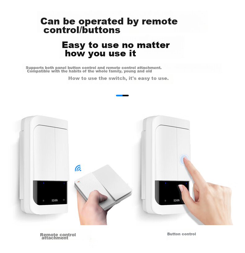 Xiya XYKGJL Smart Switch, Wireless Remote Control for Home Use, No Wiring Required, Remote Control Light Switch Device 9
