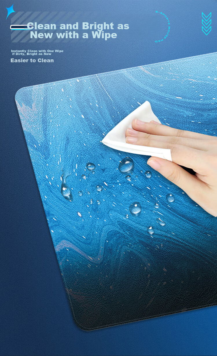 DAREU Full Steel Tempered Micro-Etched Photovoltaic Glass Mouse Pad, FPS Smooth Gaming E-Sports Mouse Pad, Waterproof Sweat-Resistant Large Size CSGO/Valve/Professional Grade Desk Mat, Cloud Flow 9