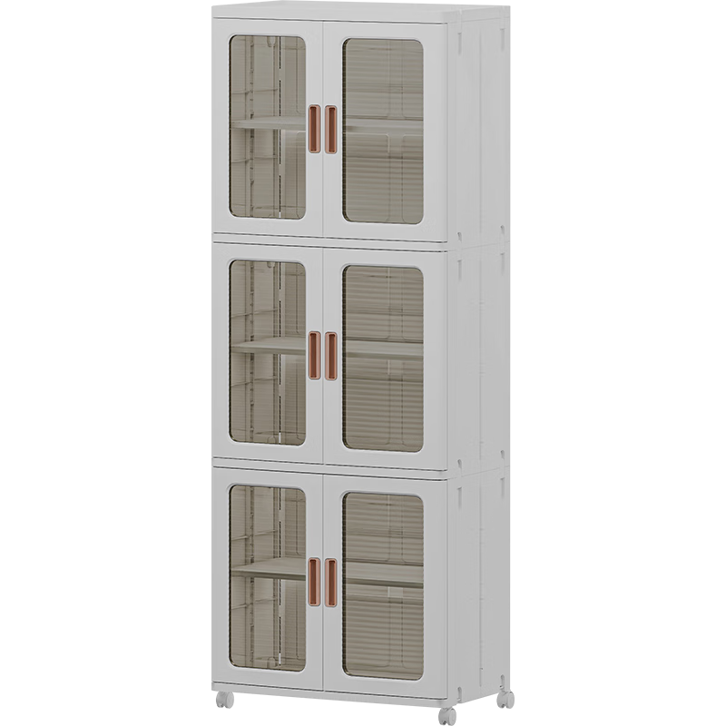 JEKO&JEKO Foldable Storage Cabinet without Installation, Toy Bag Storage Cabinet, Wardrobe Organizer, Storage Box, 65cm Wide, 3 Tiers