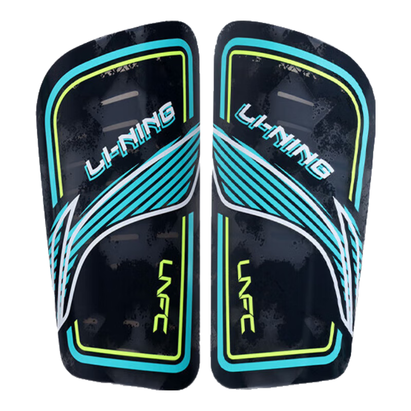 Li-Ning Shin Guard Soccer Specific for Children And Adults Professional Competition Sports Protective Gear Insert Plate Black Blue M