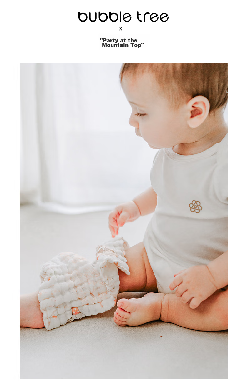 BUBBLE TREE Baby Drool Bib, Newborn Bamboo Cotton Ultra-Soft Small Square Towel, Infant Children's Face Wipe 20