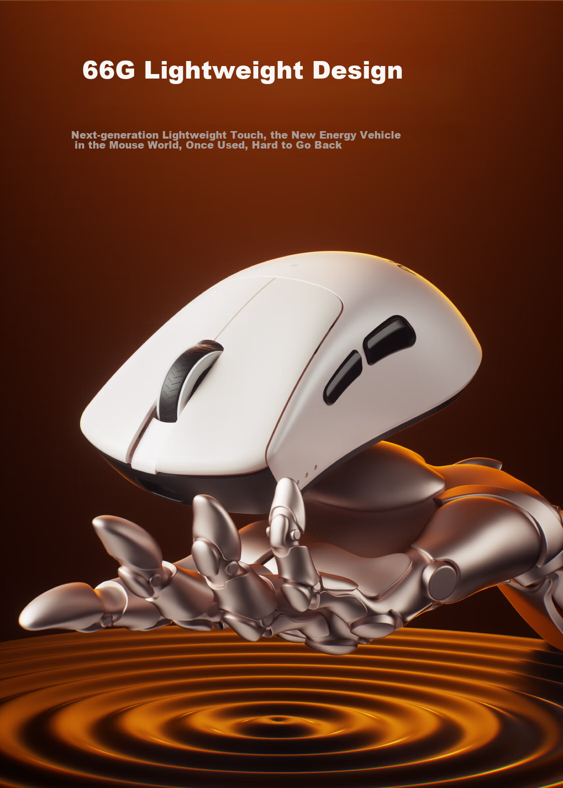 AUSDOM G04L Wireless Mouse for Gaming, E-Sports, Office, Bluetooth Mouse Wired/2.4G/Bluetooth Triple-Mode Right-Handed Ergonomic Lightweight Design with 800mAh Long Battery Life 6