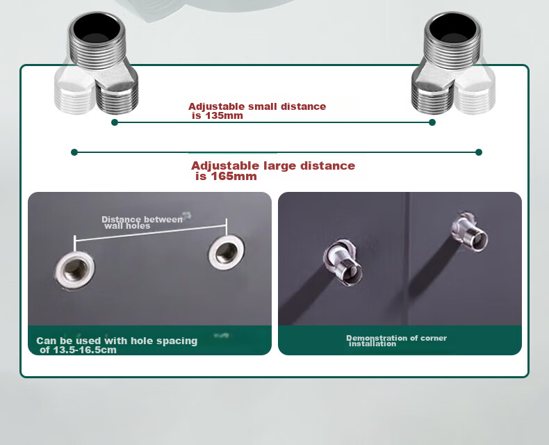 BSITN Bathroom Sink Mixer Tap, Hot And Cold Water Valve, Bathroom Shower Switch, Triple Mixing Faucet B7102 11