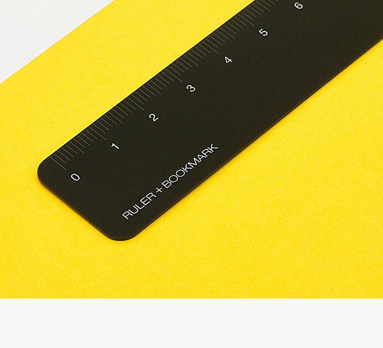 KACO Metal Bookmark Ruler, 15cm Multifunctional Straight Ruler, Office Supplies, Measuring And Drawing Ruler, Black, 1 Piece/bag, K1406, Stylish Design, Precise Scale, Rounded Edges, Back-To Seaso 8