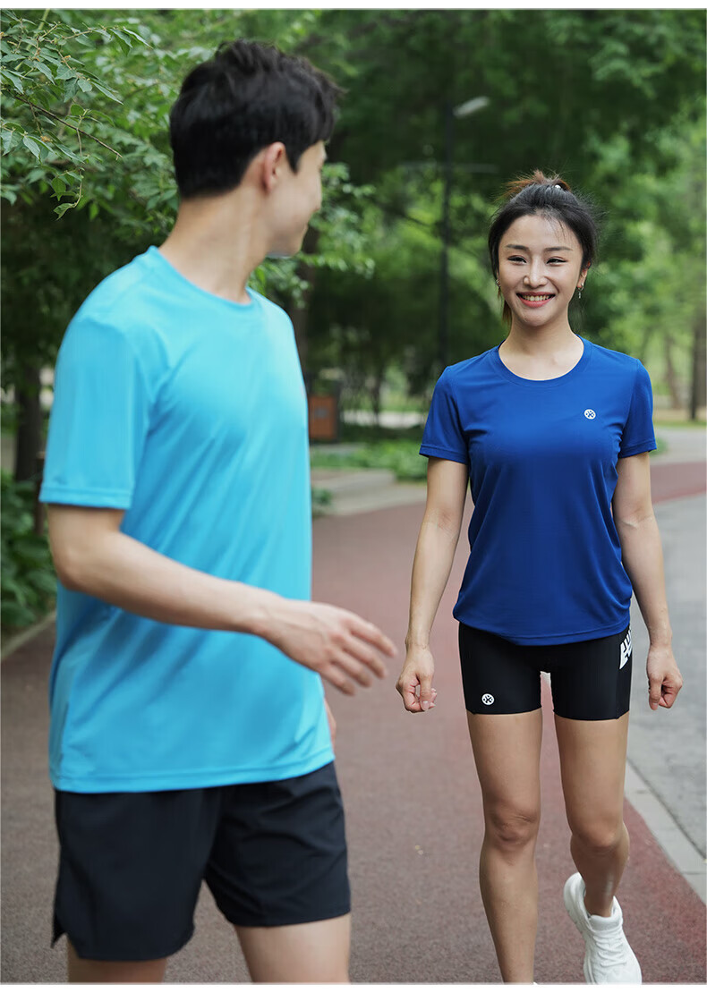 Bmai Bmai Running Fitness Training Short-Sleeve Spring Summer Commute Jogging T-Shirt for Women, Breathable Anti-Chafing Quick-Dry Top for Wome 10