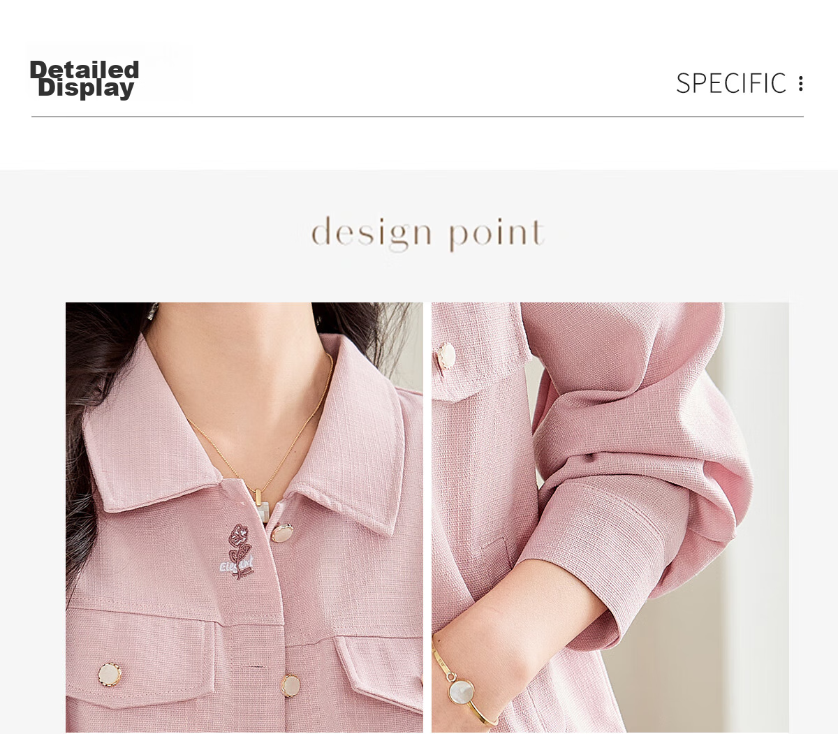 Taxiang Women's Short Jacket, Spring And Autumn Thin Style Cardigan Top, Solid Color Lapel, Commuter Women's Casual Coat T141F3861 7