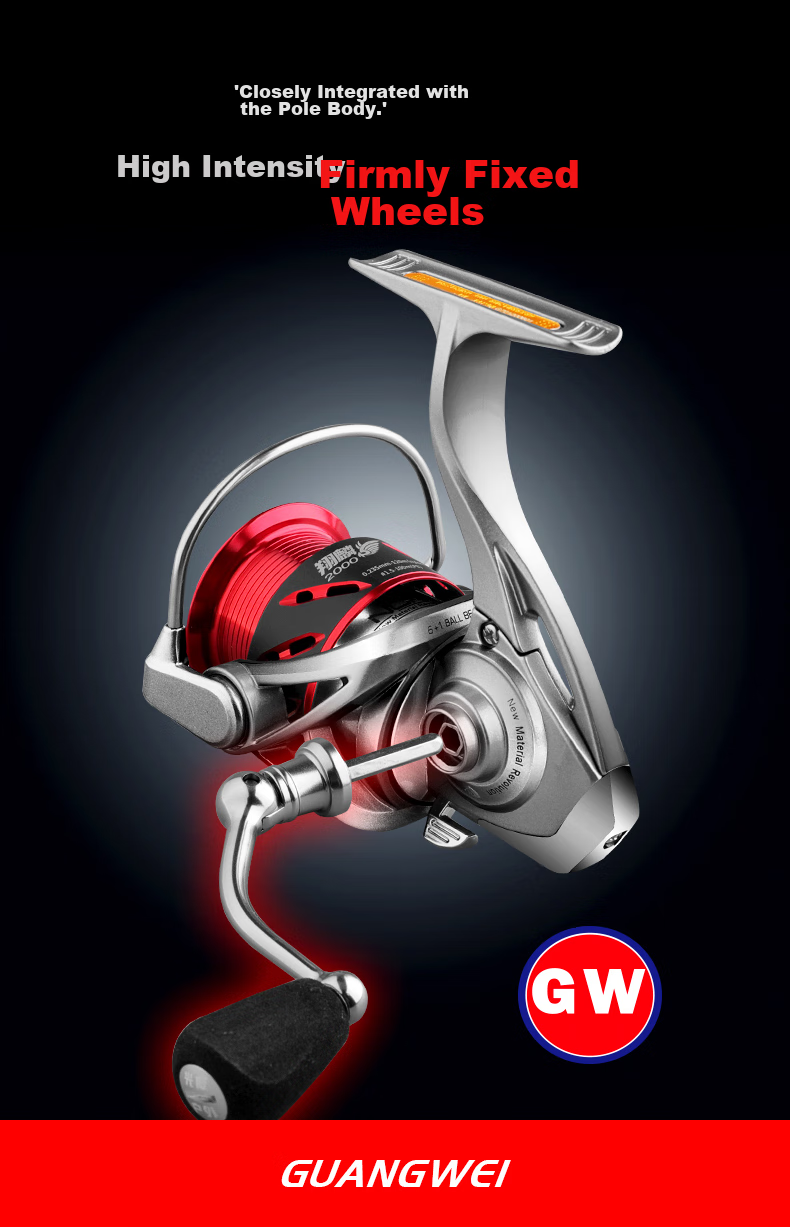 GW Qianglin 800 Micro Wheel Hub Carbon Fiber Ultra-Light Anti-Seawater Spinning Reel 10