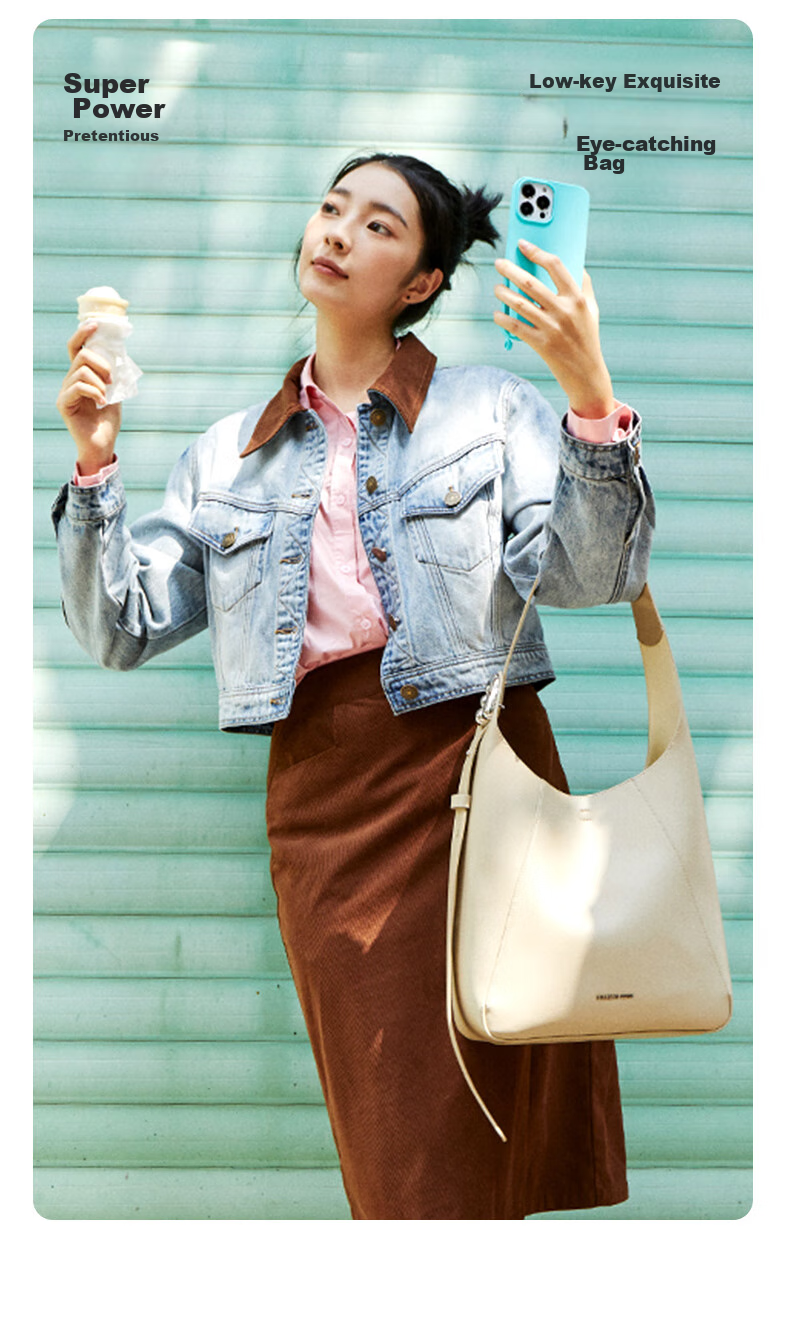 AMAZING SONG Women's Handbag [Celebrity Style], Eye-Catching Large Leather Tote Bag, Practical High-Capacity Bucket Shoulder Bag, Gift 2