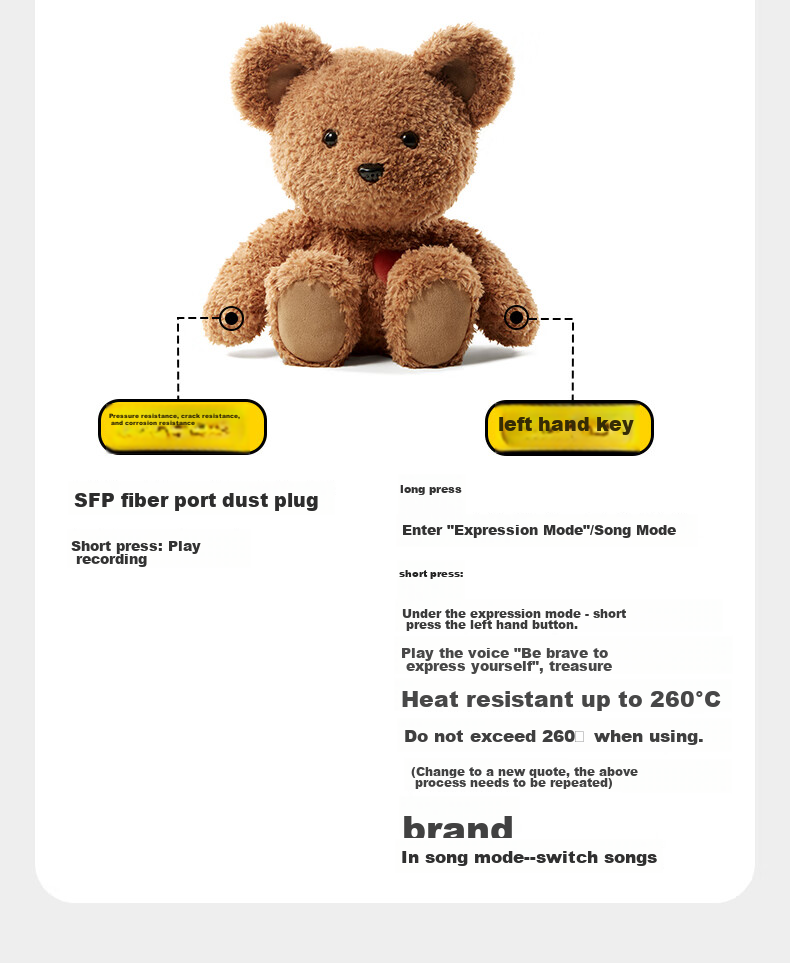 Babycare Brave Comfort Bear Children's Plush Toy Doll Stuffed Animal Pretend Play Gift for Boys And Girls - Bubu 17