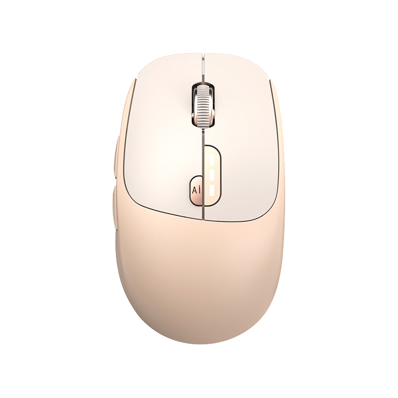 D.ROB Smart AI Mouse, Wireless Office Silent Mouse, Ergonomic Three-Mode Rechargeable Voice Typing Mouse (With DeepSeek), D6 Cherry Blossom Pink