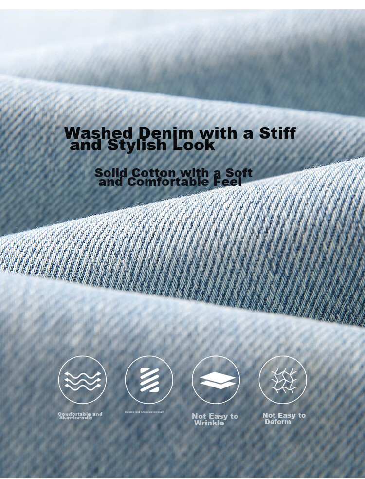 Dme [Paired with Wang Jeans] Spring And Autumn Best-Selling Classic Washed Wide-Leg High-Waist Slimming Loose Straight-Leg Pants for Wome 11
