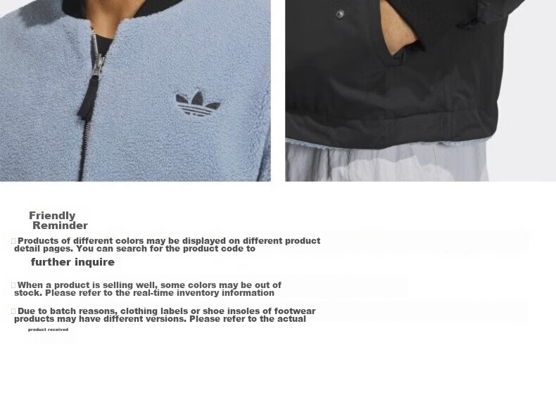 Adidas Trefoil Men's REV SHERPA U Sports Jacket IN0989, Size M 5