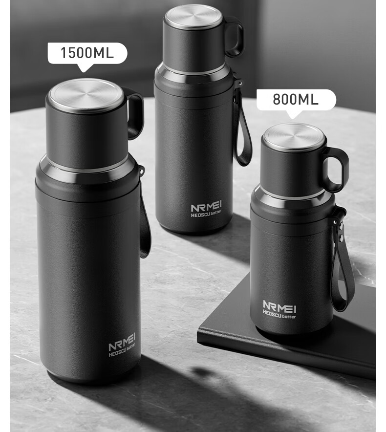 NRMEi Magnetic Insulated Mug, Large Capacity, Men's Tea Infuser, 316 Stainless Steel, Portable, Tea Steeping, Magnetic Pop-Up Thermos Water Cup for Me 16