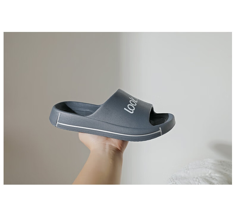 Huameijianbu Solid Color Instagram-Style Slippers, Bathroom Indoor And Outdoor Soft-Soled Squishy Feeling Sandals, Women's Style HM915, White, Size 38-39 16