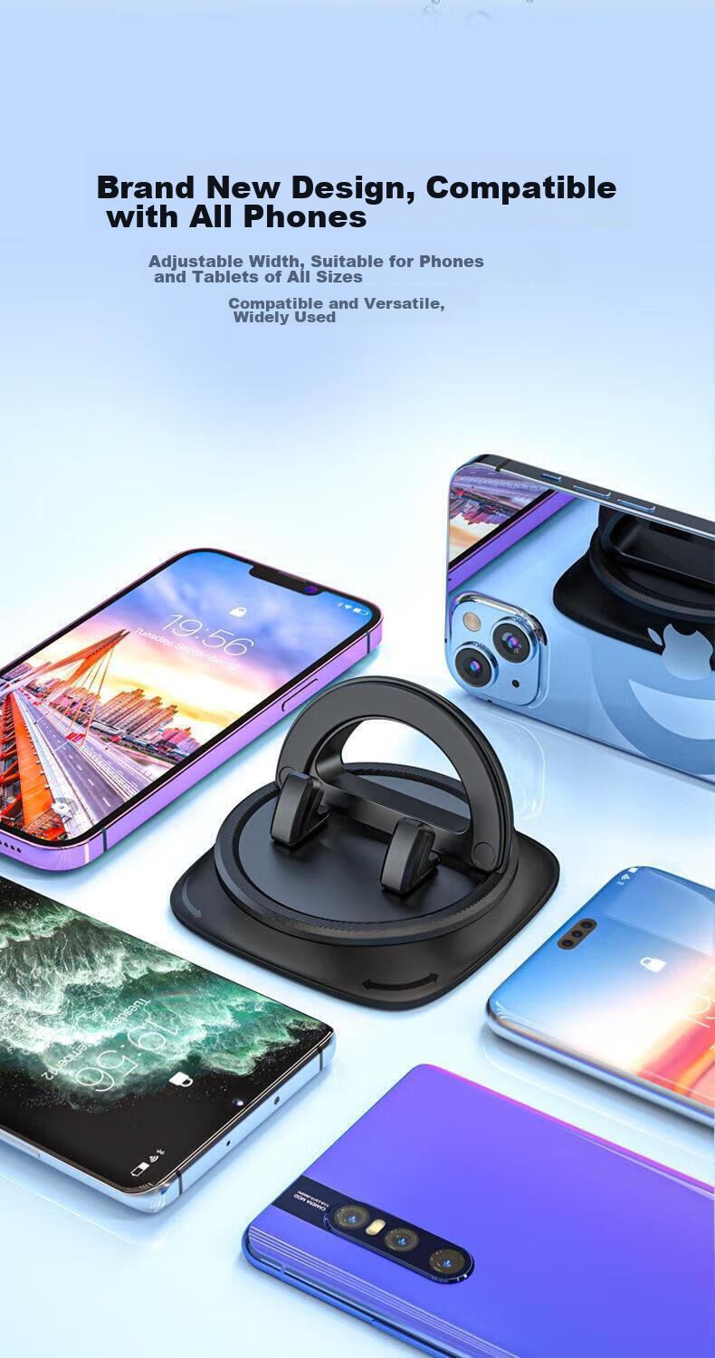 KOVOL Car Phone Holder, Dashboard Mount for Navigation System, Non-Slip Suction Cup, Silicone Fixer, Compatible with Tesla And Other Vehicles 13