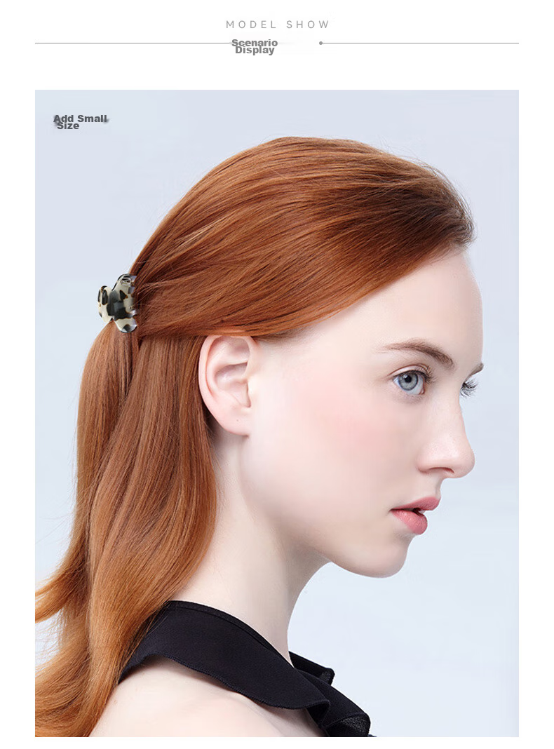 ALEXANDRE DE PARIS Shark Clip Lazy Hair Accessory Mid-Autumn Festival Gift 7706G Amber Large Size 5