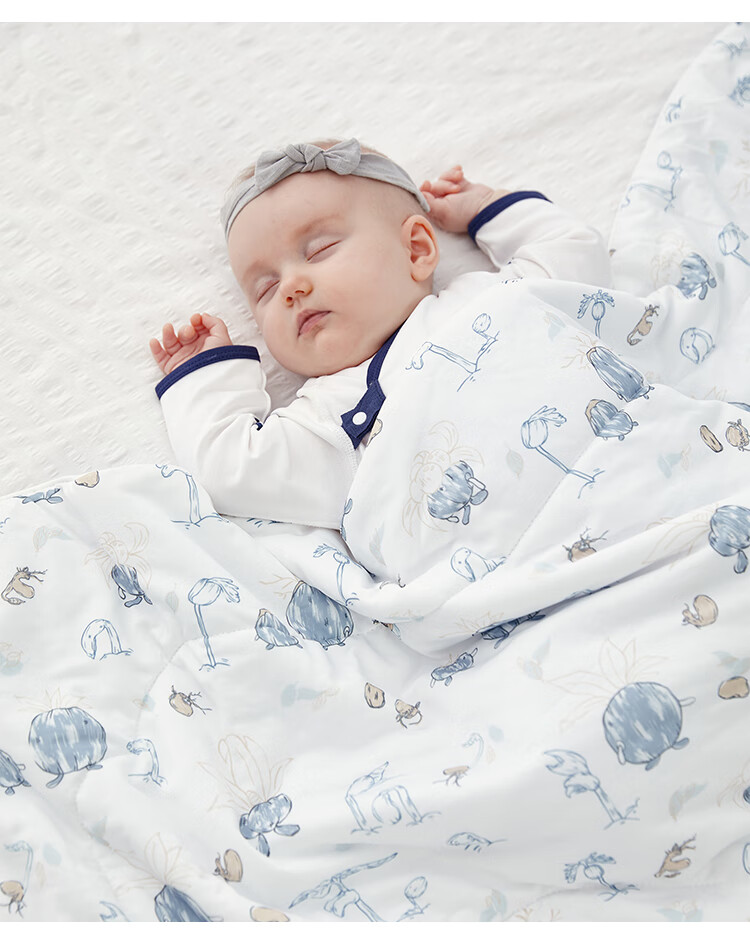 DOMIAMIA Sen Sleep Cooling Tencel Summer Quilt Baby Blanket Children's Air Conditioning Quilt Huanbao 120 8