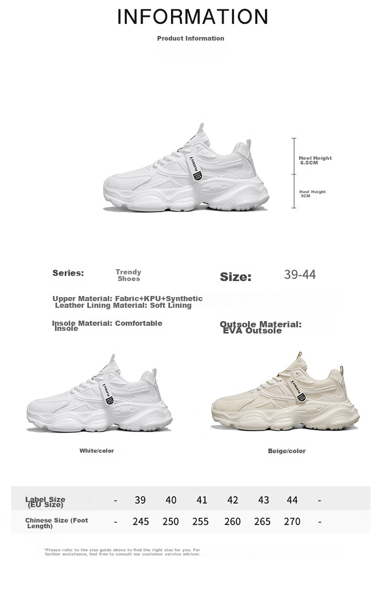 PLAYBOY Dad Shoes for Men, 2026 Autumn And Winter Footwear, Casual Shoes for Men, Thick-Soled Height-Increasing Mesh Trendy Sneakers, Beige, Size 41 3