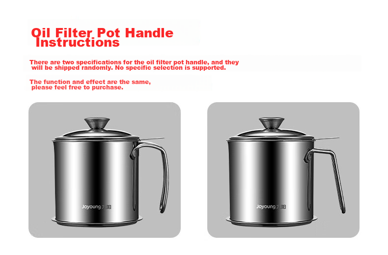 Joyoung Oil Dispenser, 304 Stainless Steel, Household Oil Strainer, Oil Storage Bottle, Kitchen Essential Tool, 1.8L 1