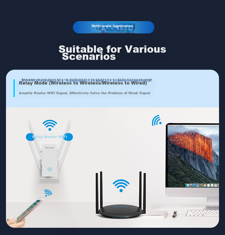 Wavlink WiFi Signal Amplifier, 5G Dual-Band AX3000, Stable Wireless Signal, Wall-Penetrating, Whole-House Coverage, Network Expansion Booster, Repeater, WiFi 6 Signal Enhancer D6X 11