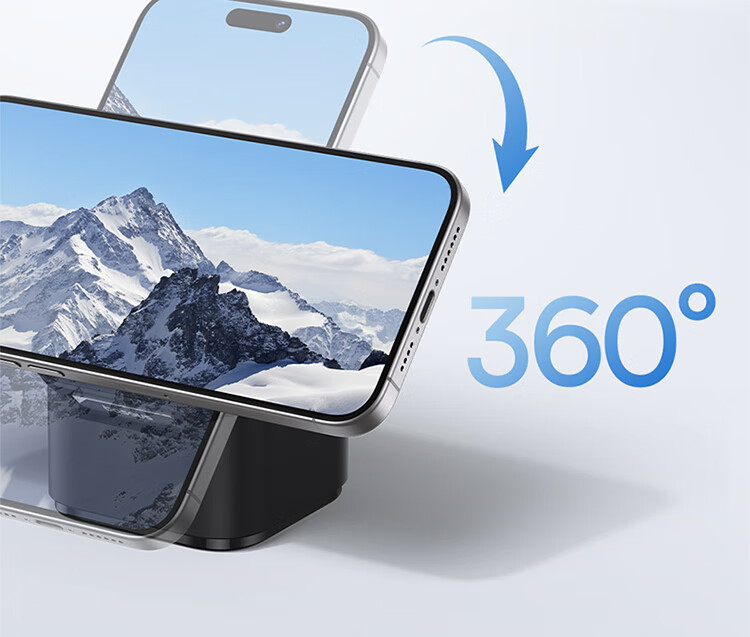 BASEUS Apple Two-In Wireless Charger, MagSafe Magnetic 25W Stand, Compatible with Apple 15/14 Phones, IWatch, AirPods Earphones Charging 4