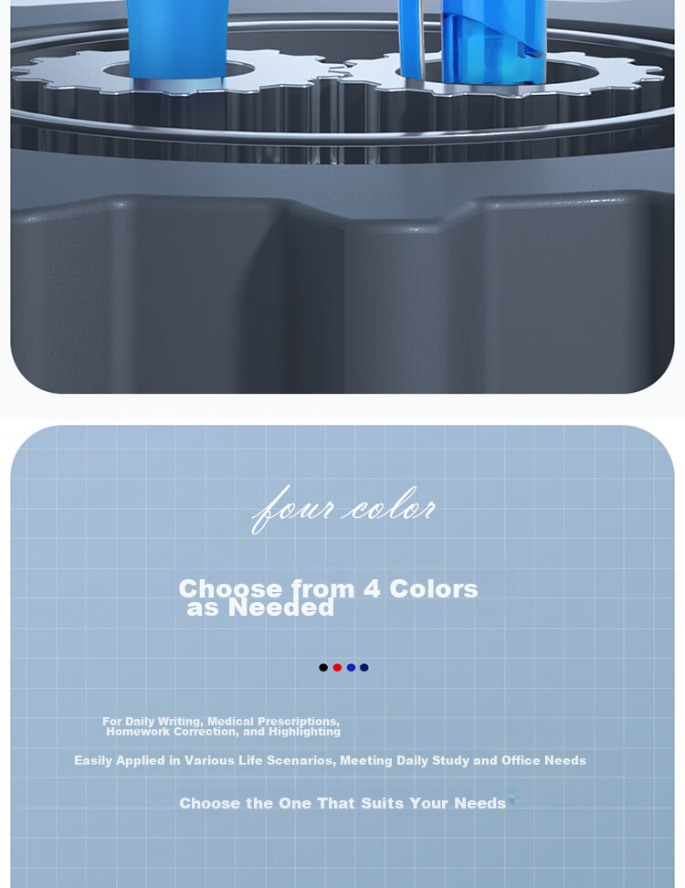 Deli Smooth Click Gel Pen Signature Pen Office Supplies 0.5mm Bullet Tip Blue 12 pcs/box S08 College Entrance Exam 11