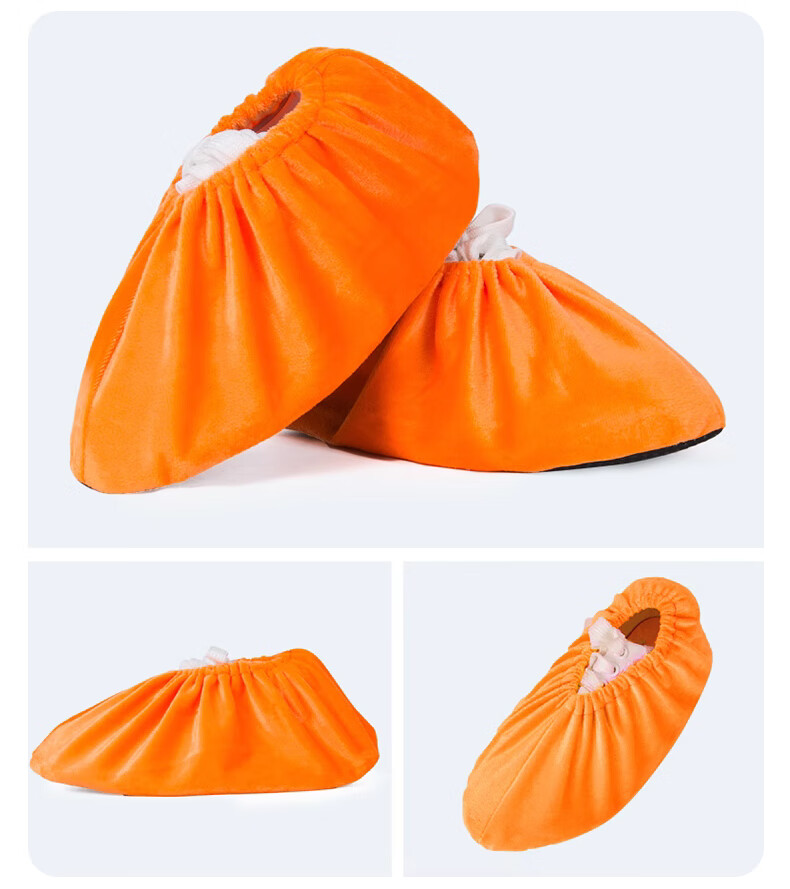 Siwangongli Velvet Shoe Covers, Home Fabric Thickened Non-Slip Wear-Resistant, for Machine Room Indoor Students And Adults Foot Covers, SW2324 14