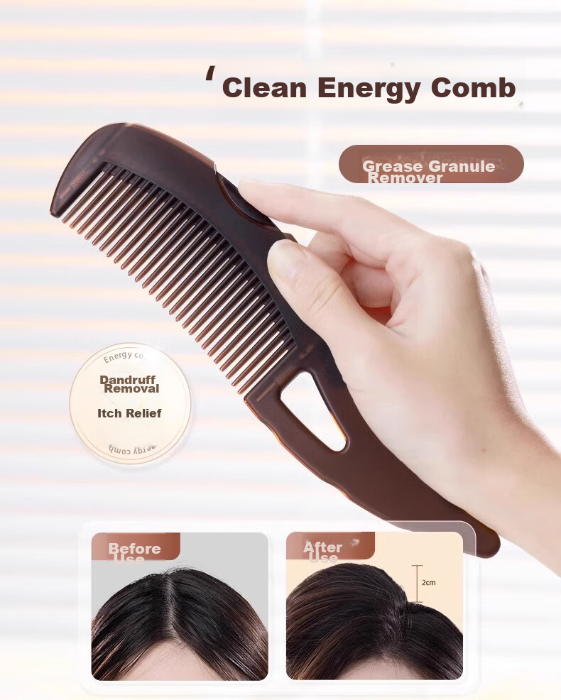 Jiashigao Hollow Comb for Oil Control And Energy, Dandruff Removal, Meridian Massage, Men's And Women's No-Rinse Cleansing And Volumizing Tool 1