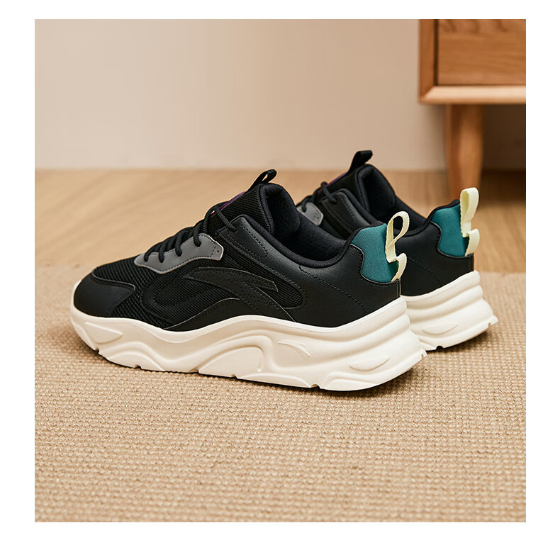 Anta Little Millennium Men's Casual Shoes Summer Mesh Breathable Thick Sole Height Increasing Commuter Dad Running Sports Shoes 18