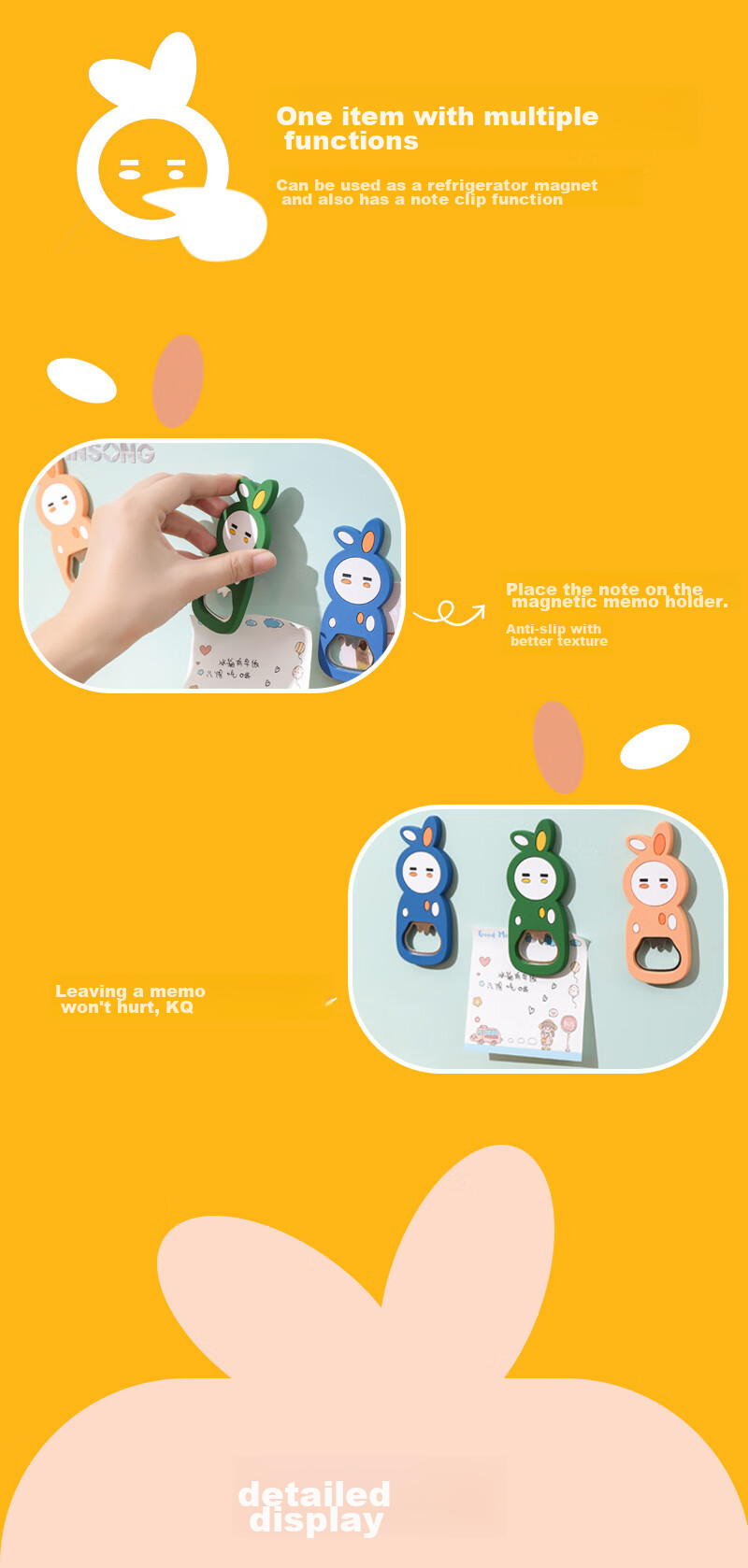 PINYU Magnetic Bottle Opener, Refrigerator Magnet, Beer Bottle Opener, Home Use Bottle Opener, Wine Opener, Bottle Opener Tool 3
