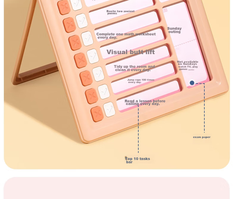 Deli 60*40cm Growth Self-Discipline Chart, Student Kindergarten Reward Stickers, Points for Good Habits, Top Student Habit Formation Course, Daily Check-In, Birthday Gift Stationery for Boys And Girls 5