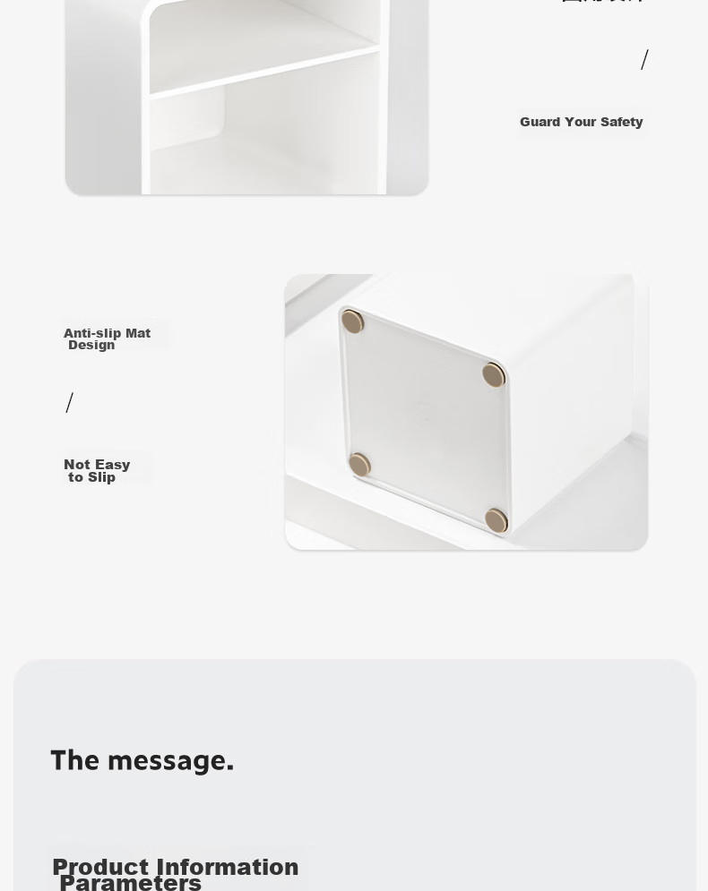 Deli Simple Grid Pen Holder, Office Desktop Storage Box, Non-Slip Base, Thickened Double-Compartment Cosmetic Organizer, Office Supplies, Ivory White NS011 14