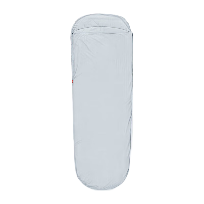 BLACKICE Adult Outdoor Sleeping Bag Liner, Dirt-Proof Bed Sheet, Mummy-Style Travel Portable Sleeping Pad [Gray Right Zipper]