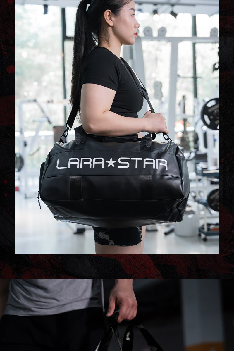Laura Star Fitness Bag Sports Training Bag Men Large Capacity Travel Business Handheld Shoulder Crossbody Warrior Black 30L 13