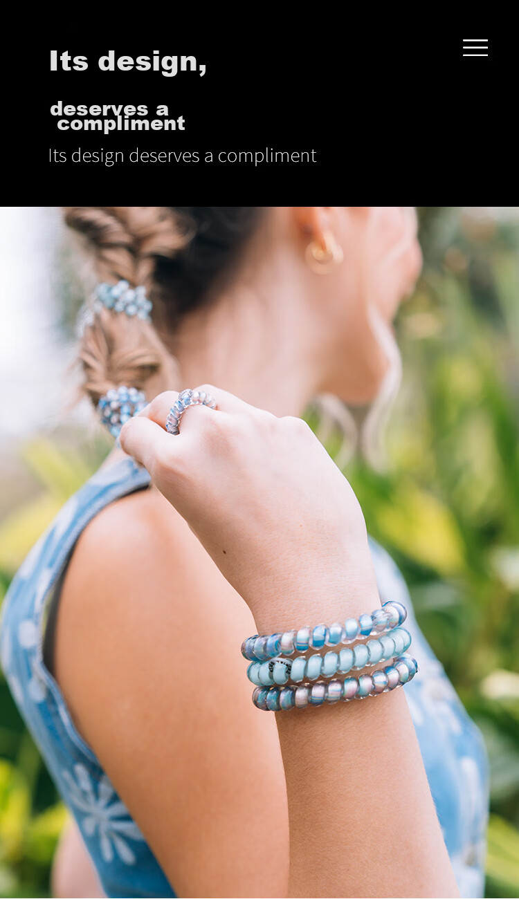 TELETIES American Imported Telephone Cord Organizer, Teli Ring, TT Ring, Cord Wrap Bracelet, Birthday Gift for Women, Tianse Jiguang L 14